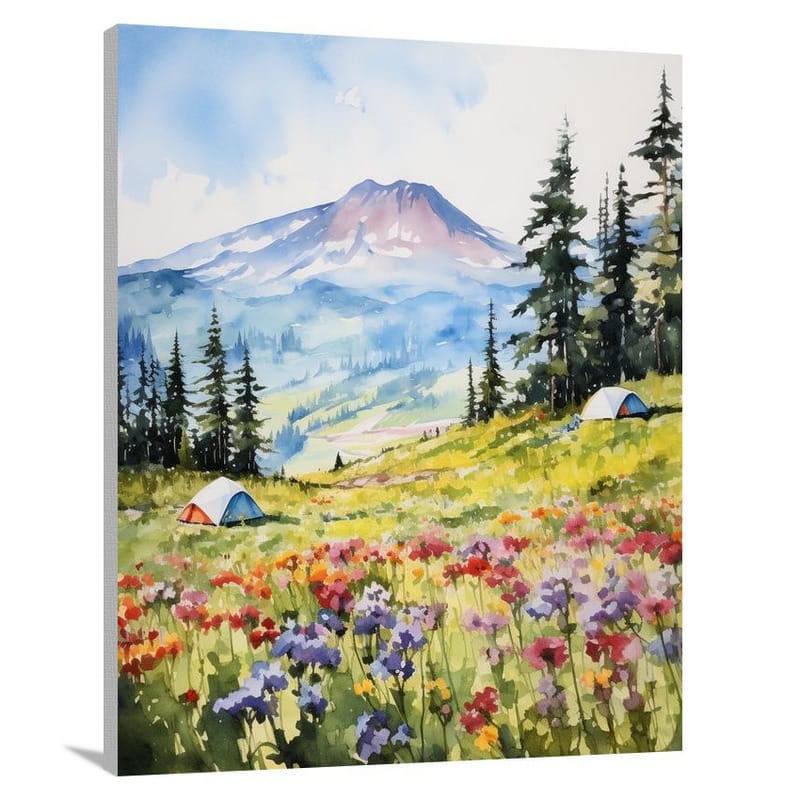 Camping in Nature's Palette - Canvas Print