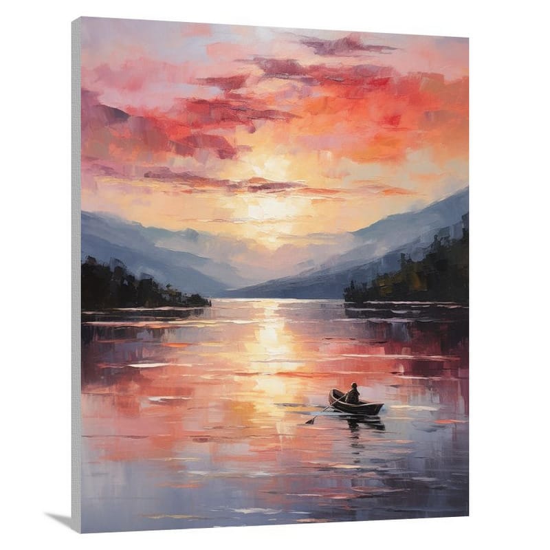 Canoe's Serenity - Impressionist - Canvas Print