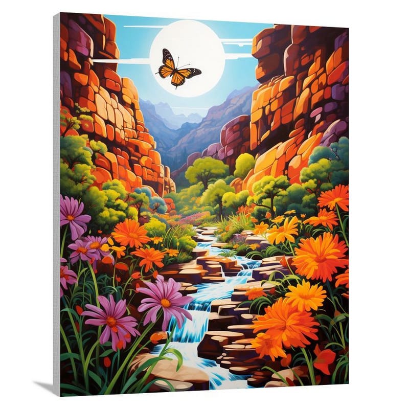 Canyon Blooms - Canvas Print