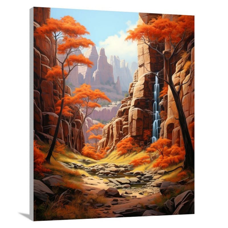 Canyon Cascade - Canvas Print