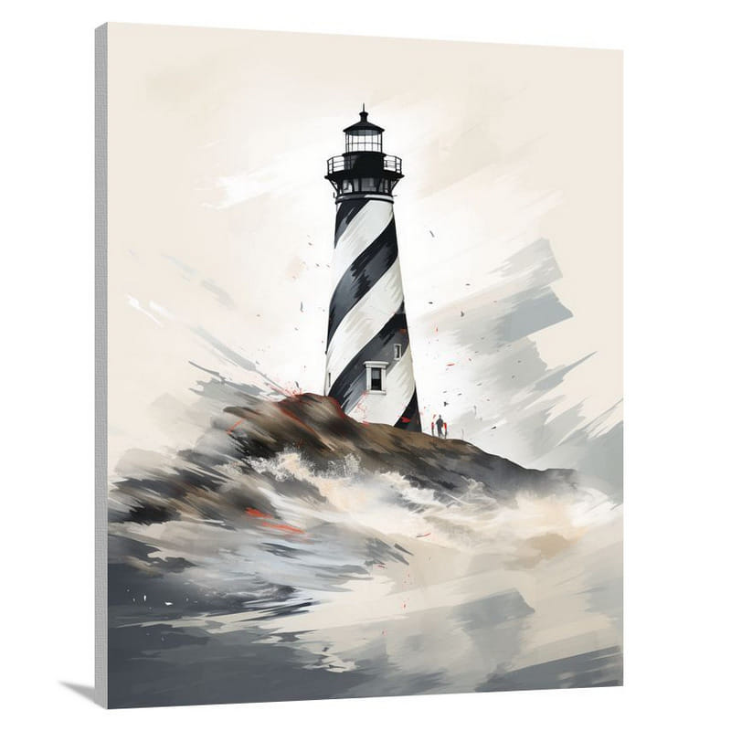 Cape Hatteras Lighthouse: Storm's Embrace - Canvas Print