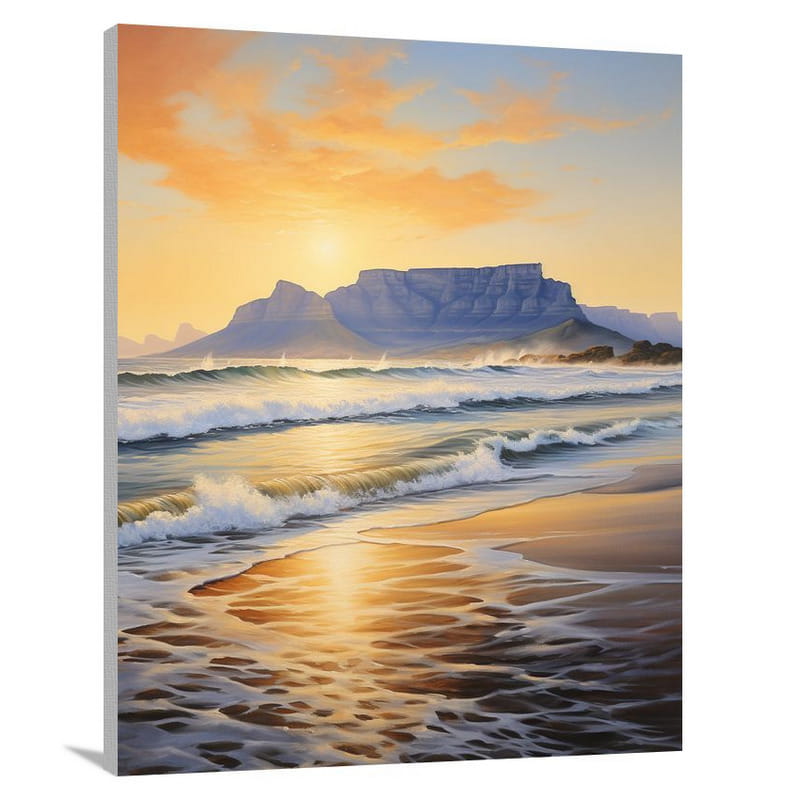 Cape Town's Golden Glow - Canvas Print