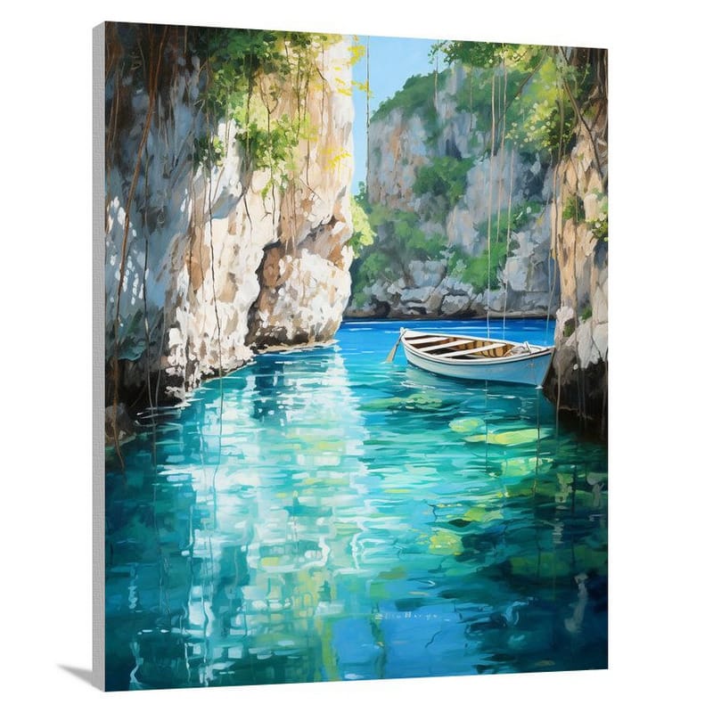 Capri's Aquatic Symphony - Canvas Print