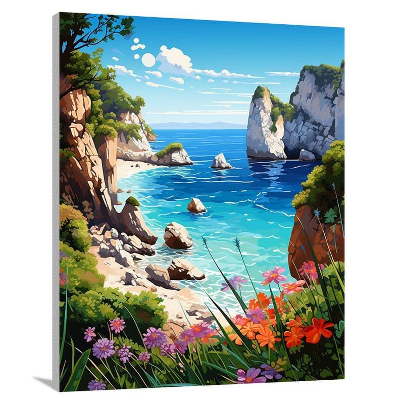 Capri's Floral Haven - Canvas Print