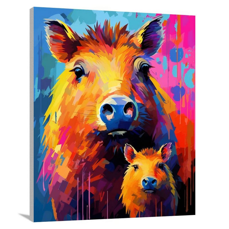 Capybara's Farm Friends - Canvas Print