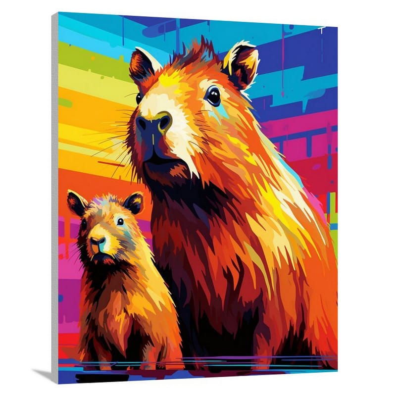 Capybara's Farm Harmony - Canvas Print