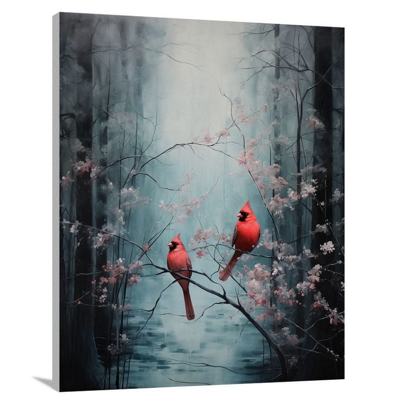 Cardinal Serenade - Contemporary Art - Canvas Print