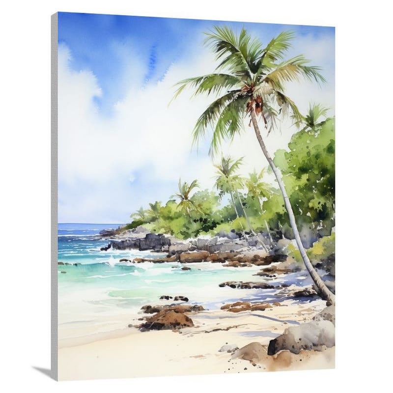 Caribbean Serenity - Watercolor - Canvas Print
