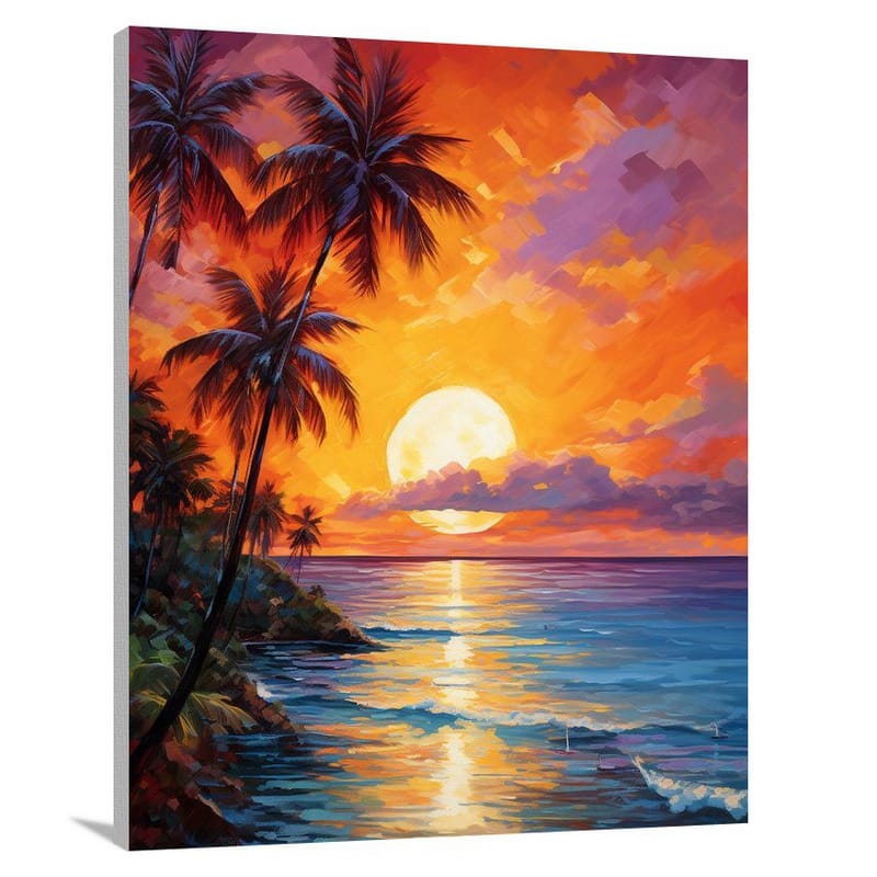 Caribbean Twilight - Impressionist - Canvas Print