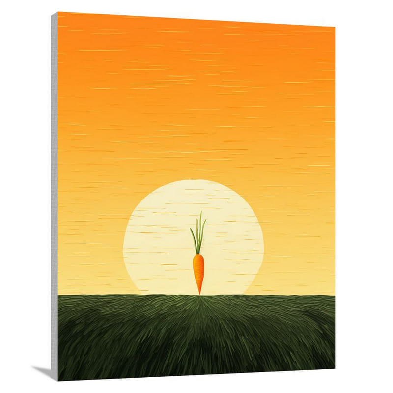 Carrot Fields at Dusk. - Canvas Print