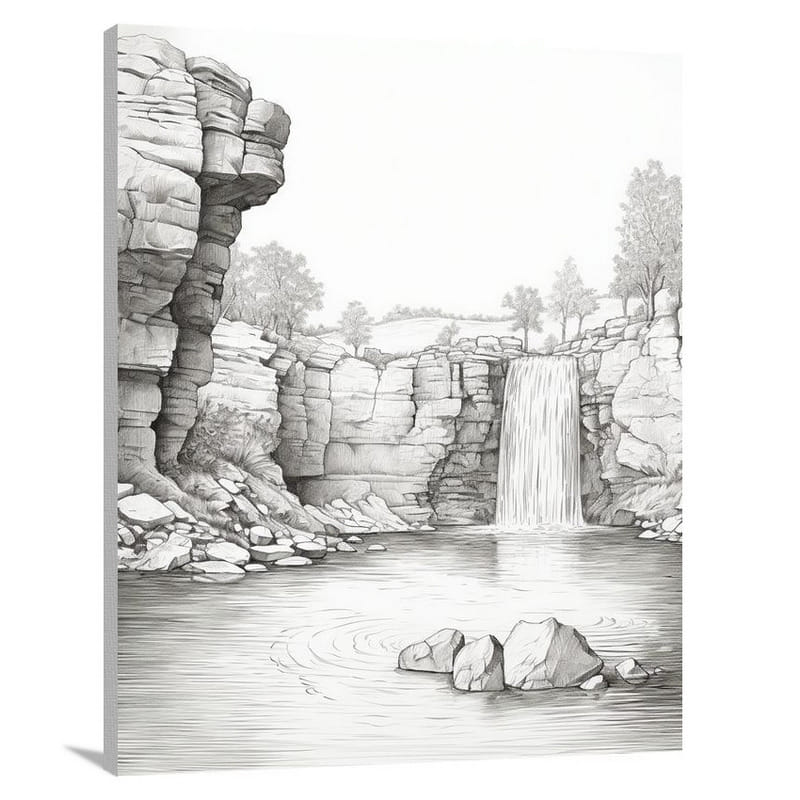 Cascade of Tranquility - Canvas Print
