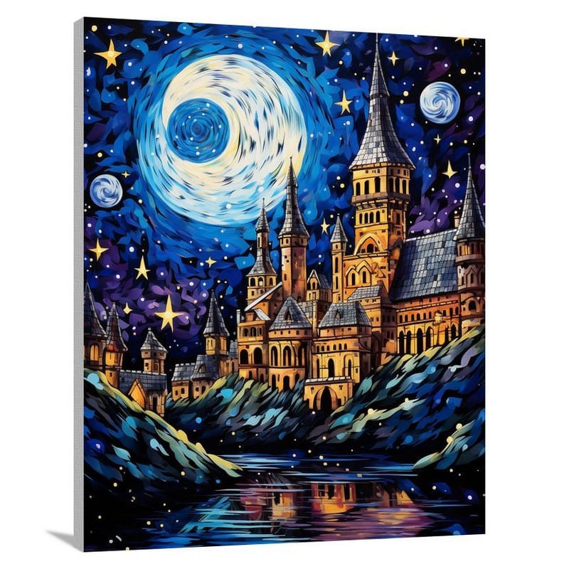 Castle & Palace: Moonlit Majesty - Canvas Print