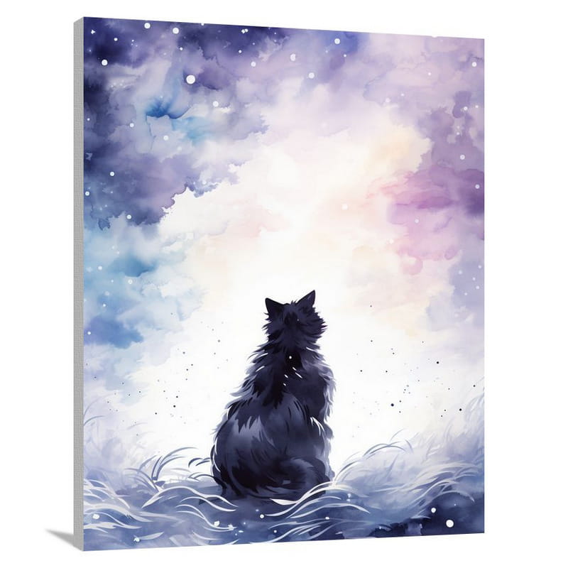 Cat's Midnight Reverie - Canvas Print