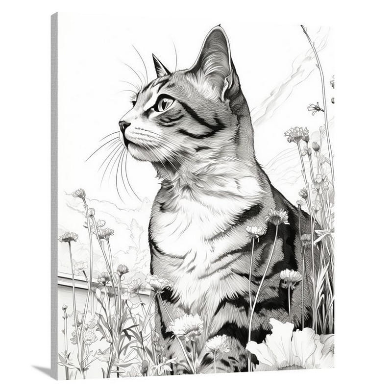 Cat's Serene Haven - Canvas Print