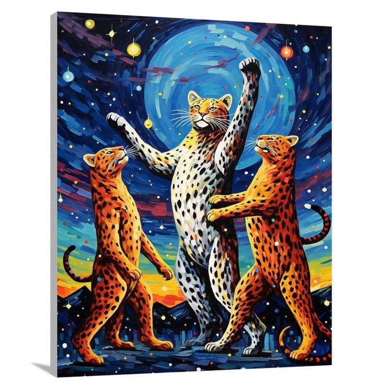 Cat's Whimsical Dance - Canvas Print
