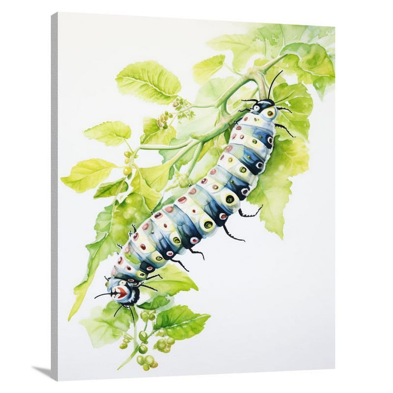 Caterpillar's Journey - Watercolor - Canvas Print