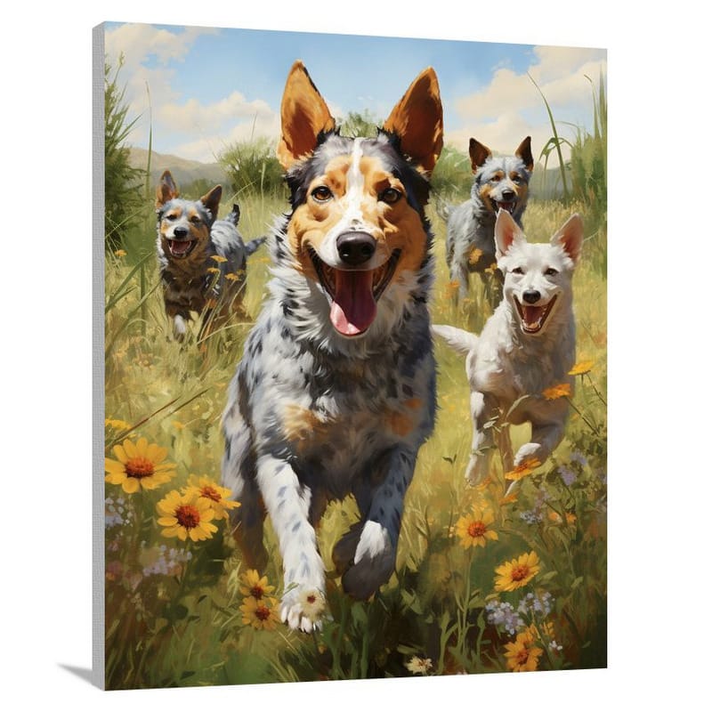Cattle Dog Symphony - Canvas Print