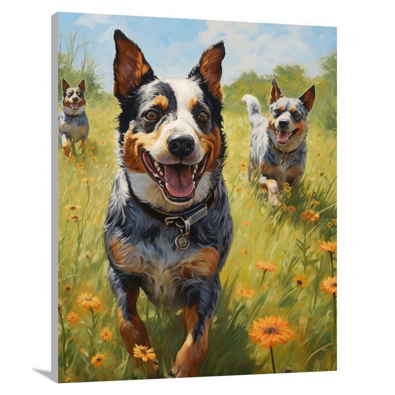 Cattle Dog Symphony - Contemporary Art - Canvas Print