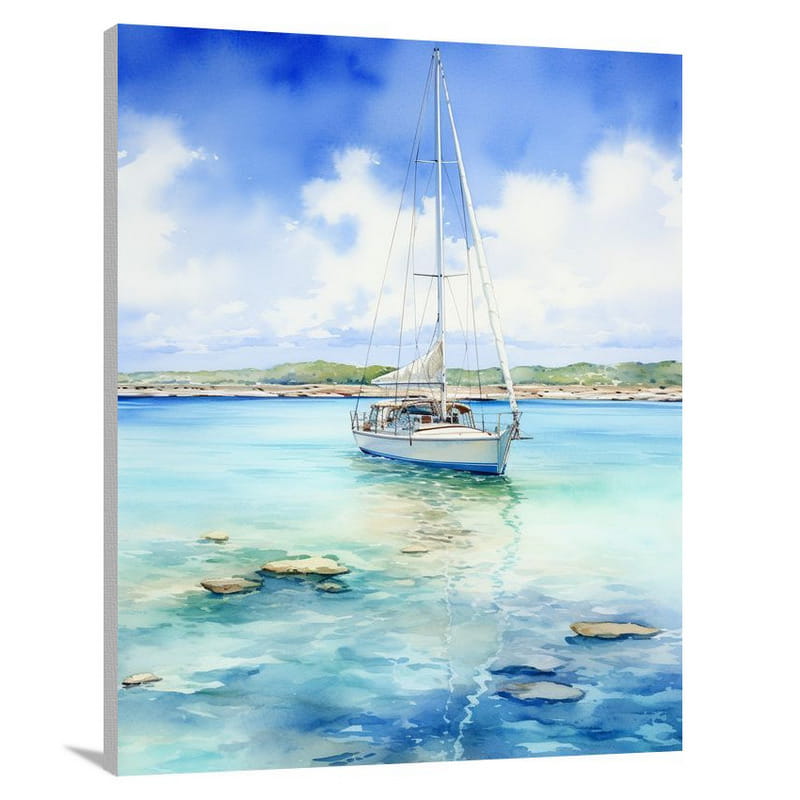 Cayman Serenity - Watercolor - Canvas Print