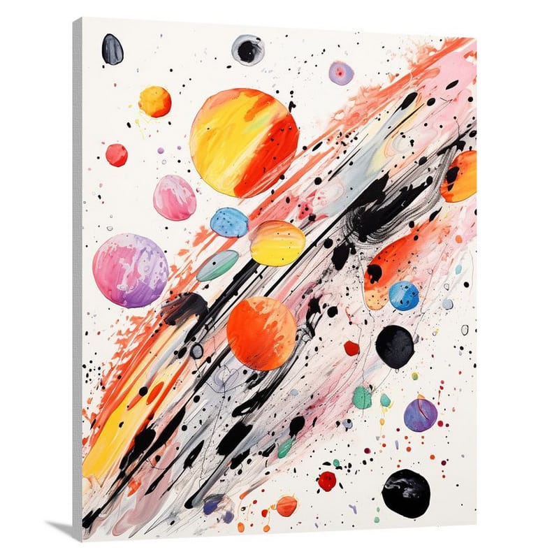 Celestial Ballet: Asteroid Symphony - Canvas Print