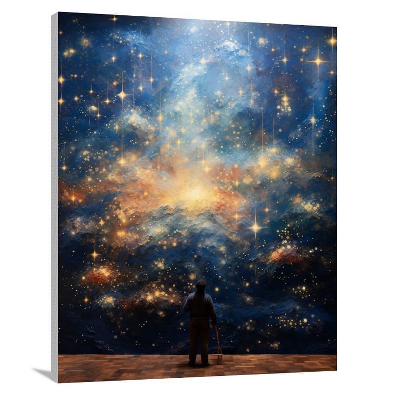 Celestial Cartography: Earthly Reflections - Canvas Print