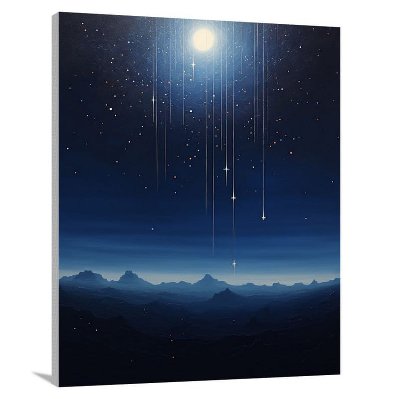 Celestial Collision: Earth's Meteor Showers - Canvas Print