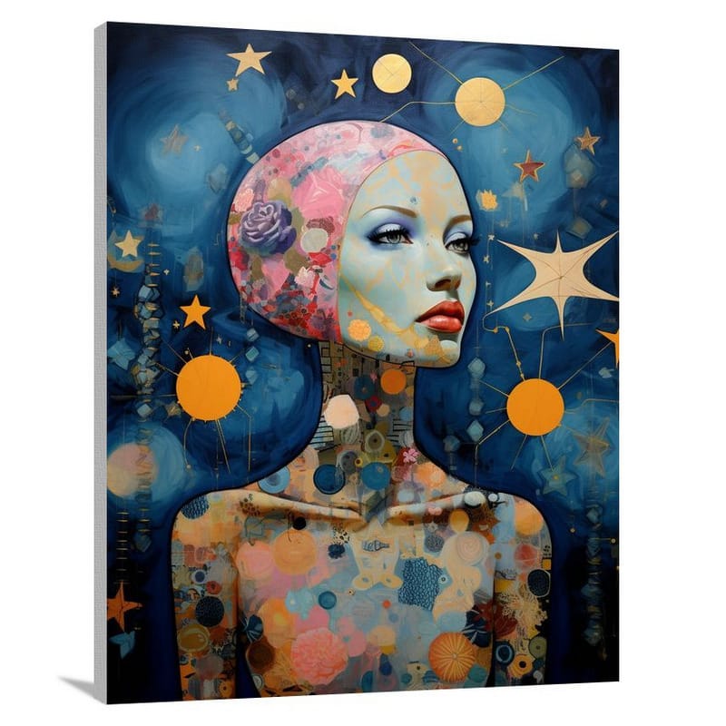 Celestial Compassion: Cancer's Tapestry - Canvas Print