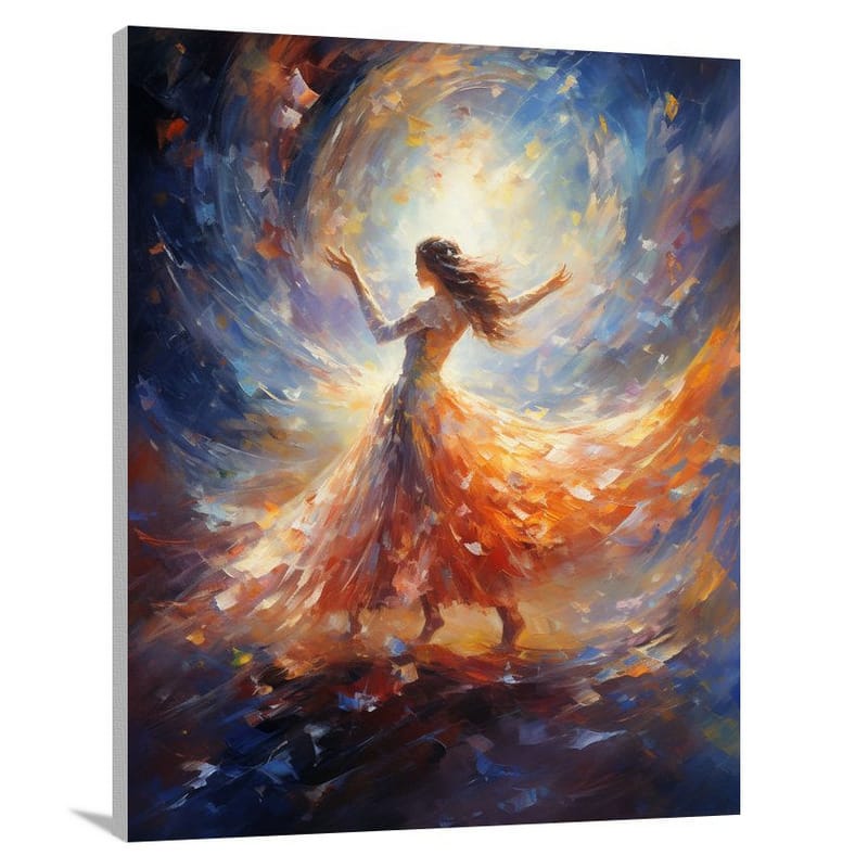 Celestial Dance: Space Fiction - Impressionist - Canvas Print