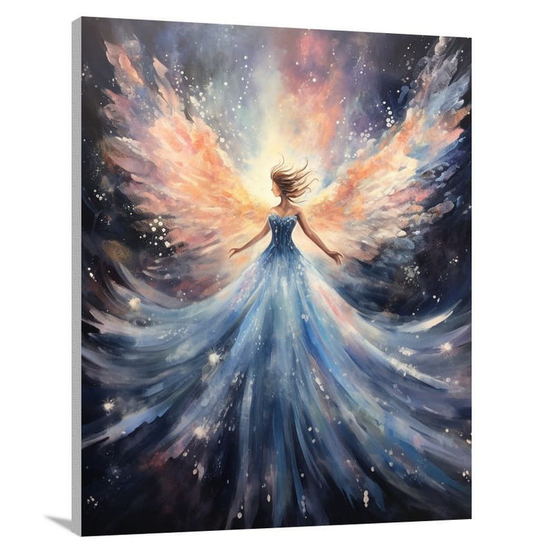 Celestial Fairy: Wings of Stardust - Canvas Print