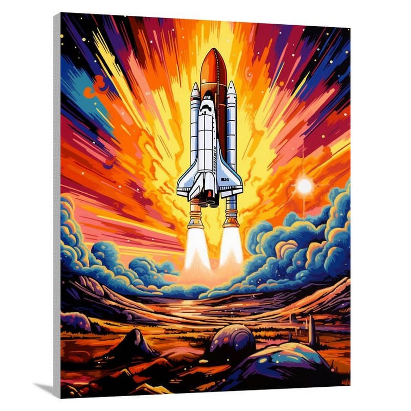 Celestial Journey: Space Shuttle - Canvas Print