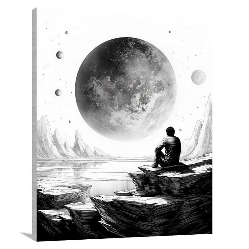 Celestial Reflections: Planet's Gaze - Canvas Print