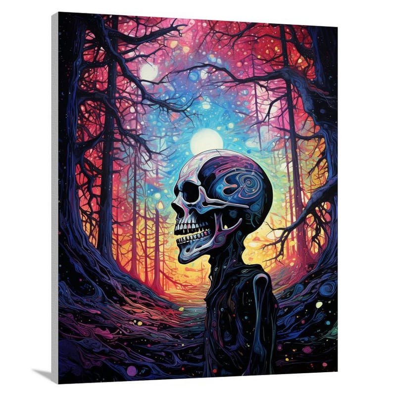 Celestial Skeleton - Pop Art - Canvas Print