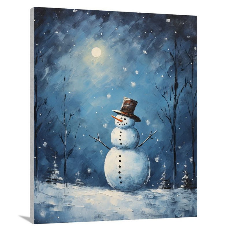 Celestial Snowman - Canvas Print