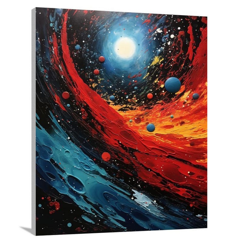 Celestial Storm: Solar System - Pop Art - Canvas Print