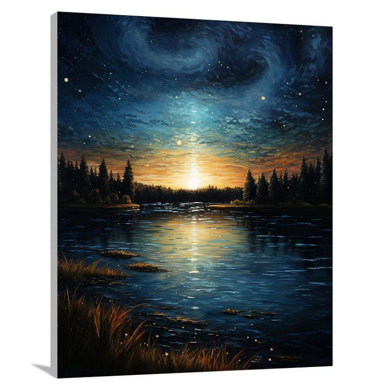 Celestial Symphony: Night Sky - Canvas Print