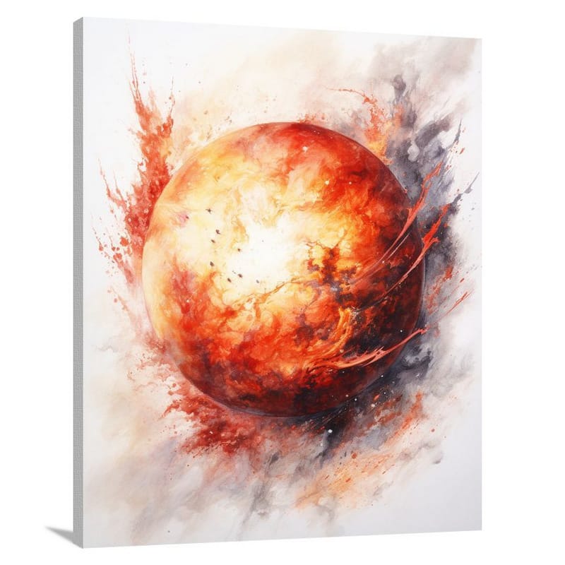 Celestial Symphony: Planet's Awakening - Canvas Print
