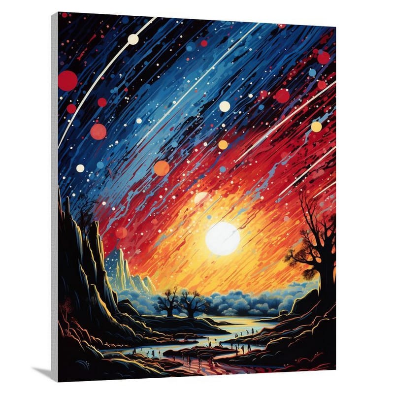 Celestial Symphony: Planet's Dance - Pop Art - Canvas Print