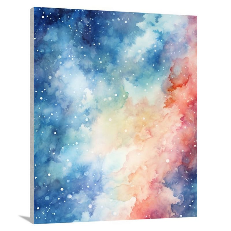 Celestial Symphony: Space Exploration - Watercolor 2 - Canvas Print