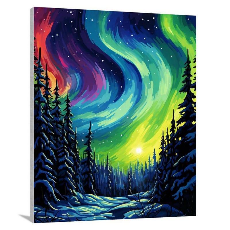 Celestial Symphony: Sweden's Enchanting Lights - Canvas Print