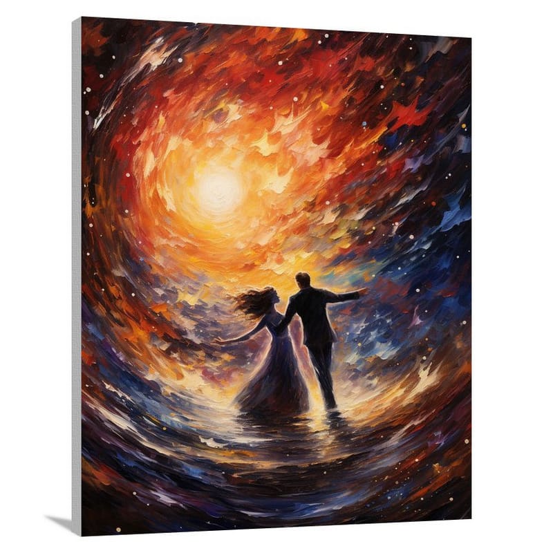 Celestial Waltz: Solar System Symphony - Canvas Print