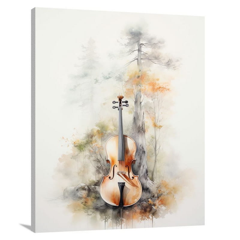 Cello's Melodic Enchantment - Canvas Print
