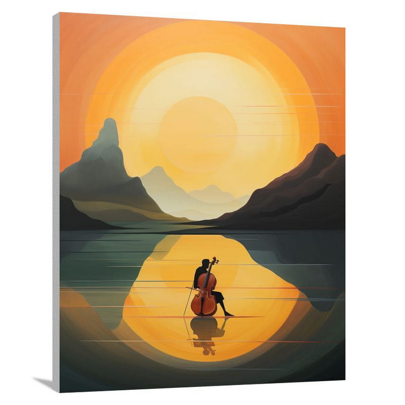 Cello Serenade - Minimalist - Canvas Print