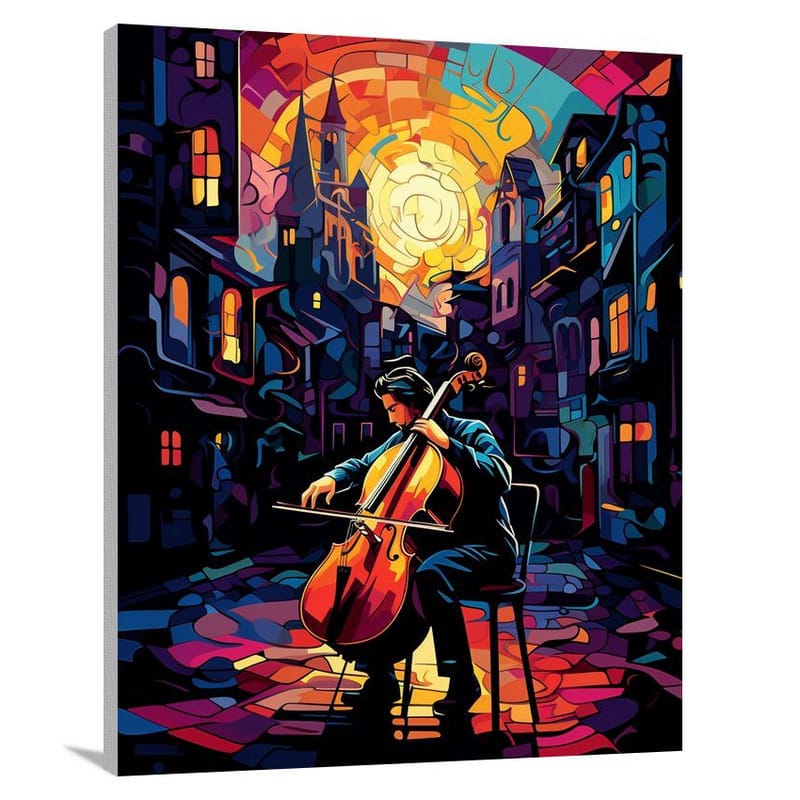 Cello Serenade - Pop Art - Canvas Print