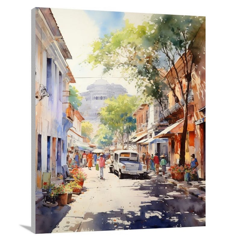 Central America, Central America - Watercolor - Canvas Print