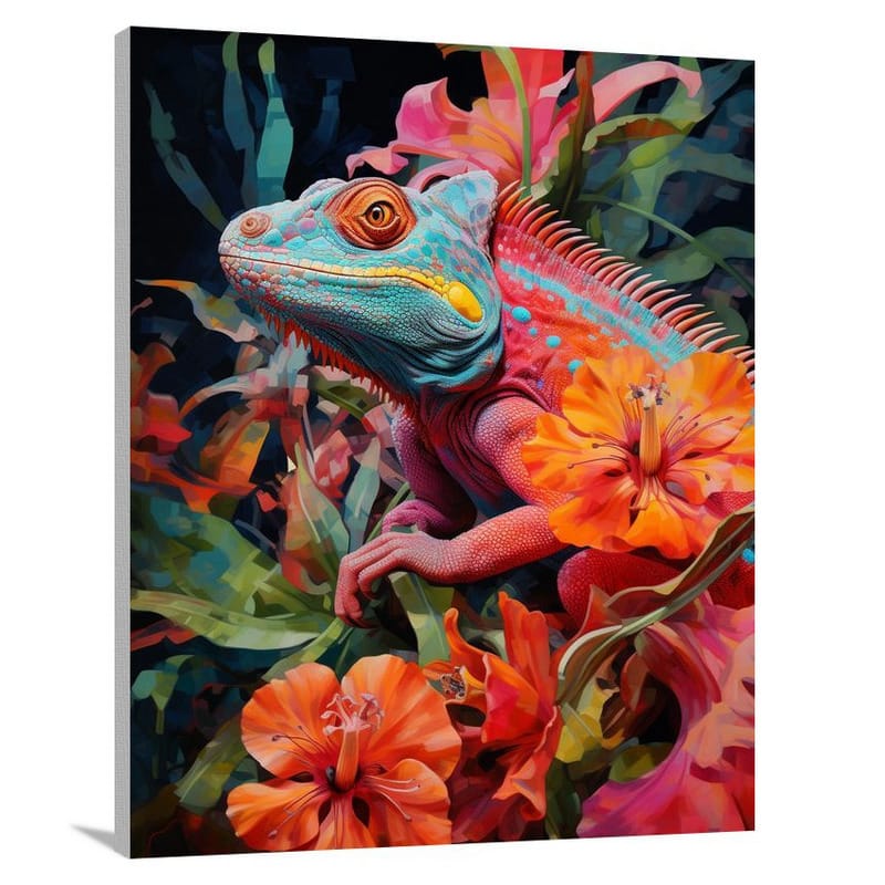 Chameleon's Camouflage - Impressionist - Canvas Print