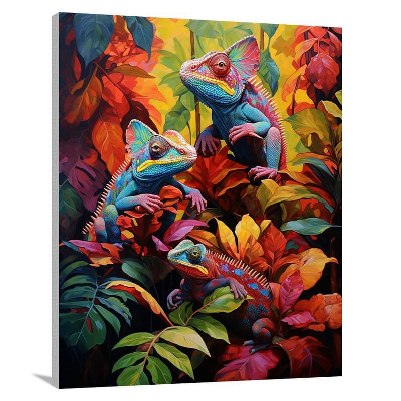 Chameleon's Kaleidoscope - Contemporary Art - Canvas Print