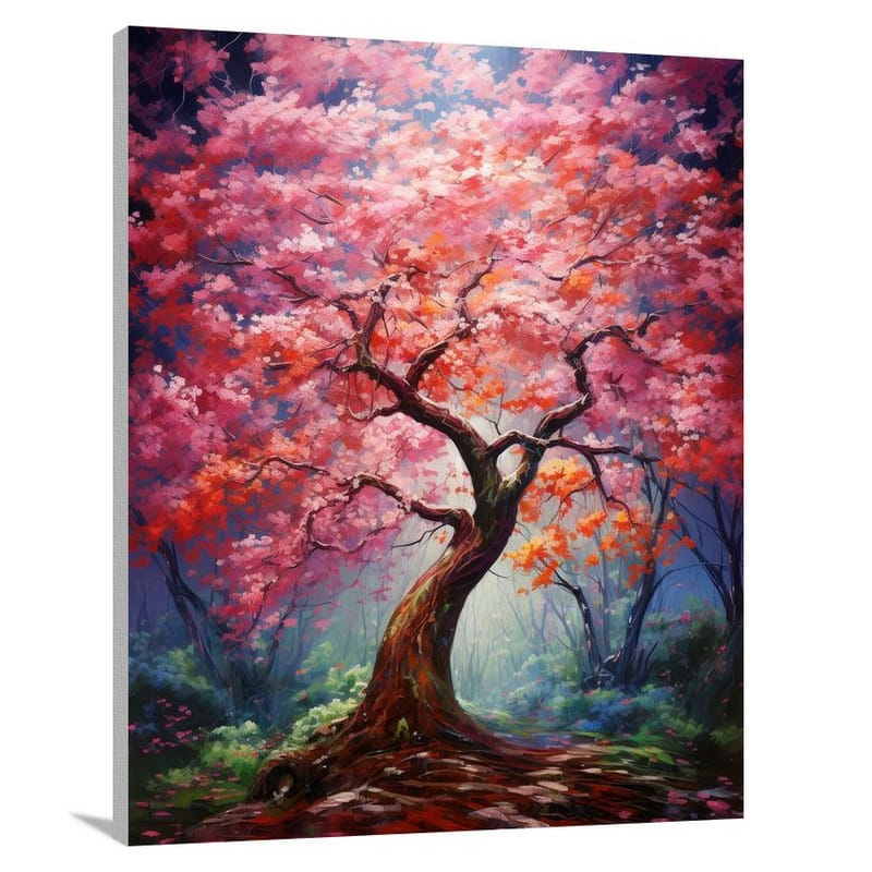 Cherry Blossom Serenity - Contemporary Art - Canvas Print
