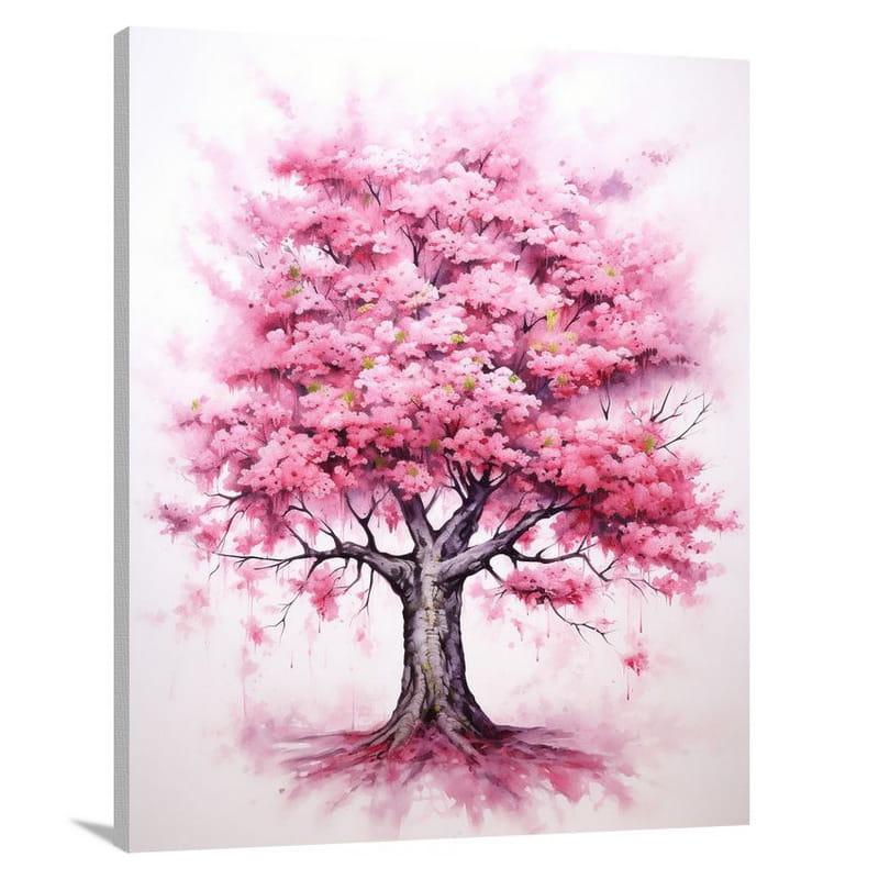 Cherry Tree's Majesty - Watercolor - Canvas Print