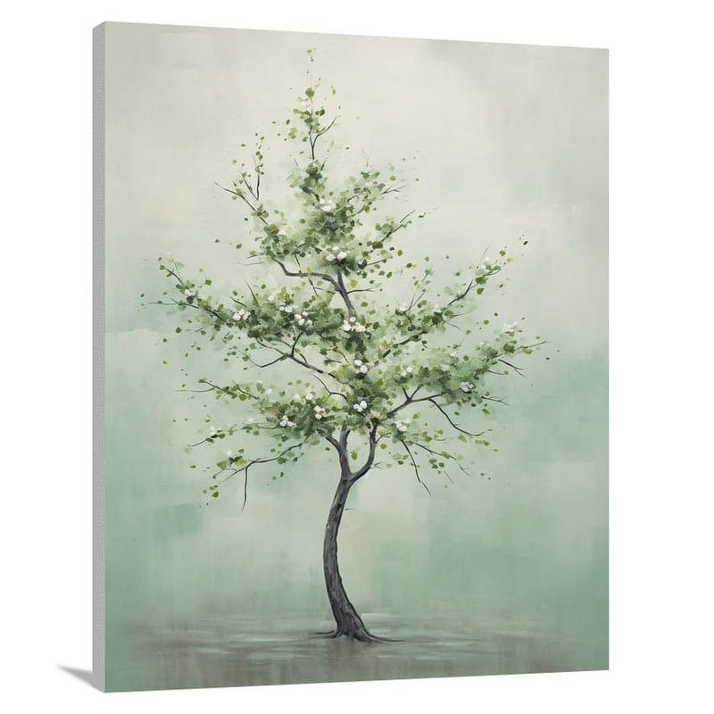 Cherry Tree Serenity - Minimalist - Canvas Print