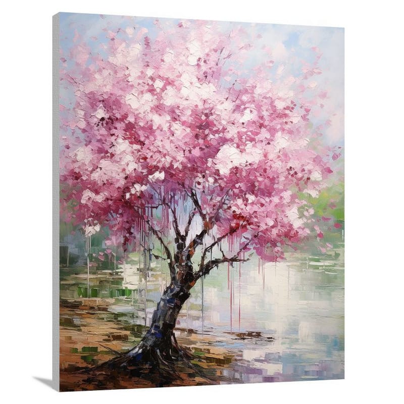 Cherry Tree Symphony - Impressionist - Canvas Print